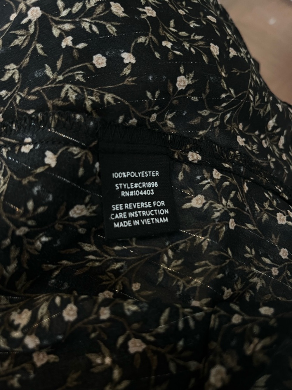 Blu Pepper Black Floral Sheer Blouse Ruffle Tie Neck Long Sleeve Boho Top - Picture 4 of 11